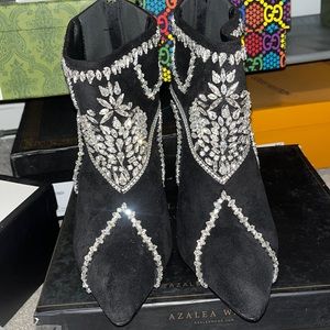 Brand new rhinestone boots super cute and chic size 9